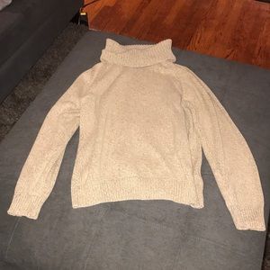 Camel turtle neck sweater.